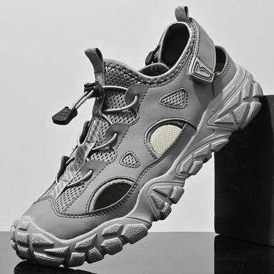 Men's 2025 Trendy Closed-Toe Sports Sandals: Breathable Casual Summer Beach Shoes