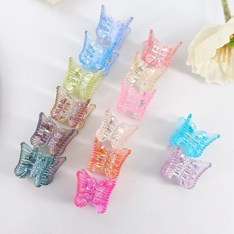 10pcs Ins Mini Butterfly Hair Claw Clips Colorful Trendy Cute Small Clips Multicolor Girls Hair Clips Hairpin Hair Accessories