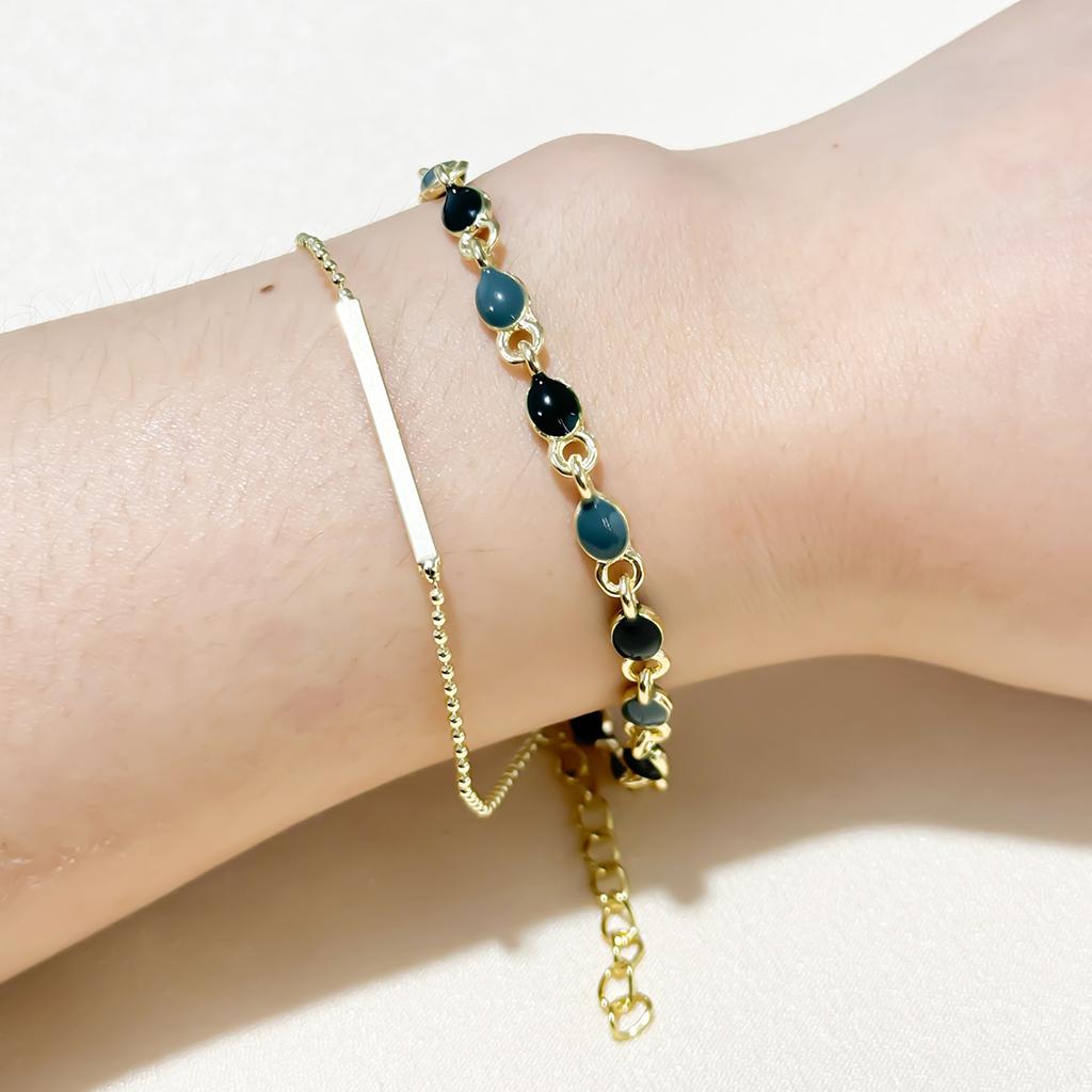 Fashion Emerald Double Layer Bracelet for Women Elegant Unique Stylish Jewelry