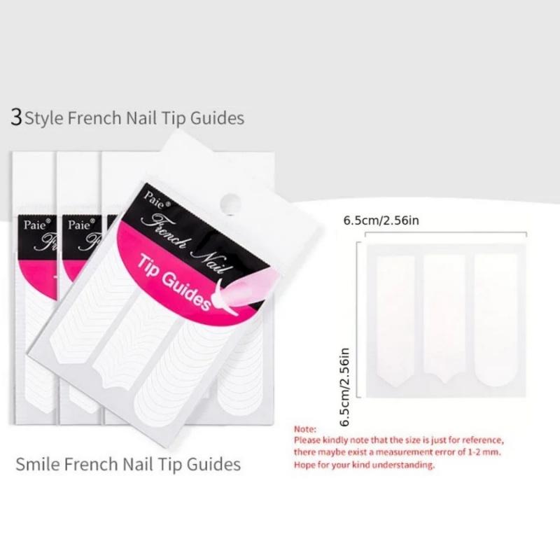 2/5packFrench Style Nail Stickers3One-in-One French Curved Smile Stickers Wearable Nail Stickers White Edge Stickers