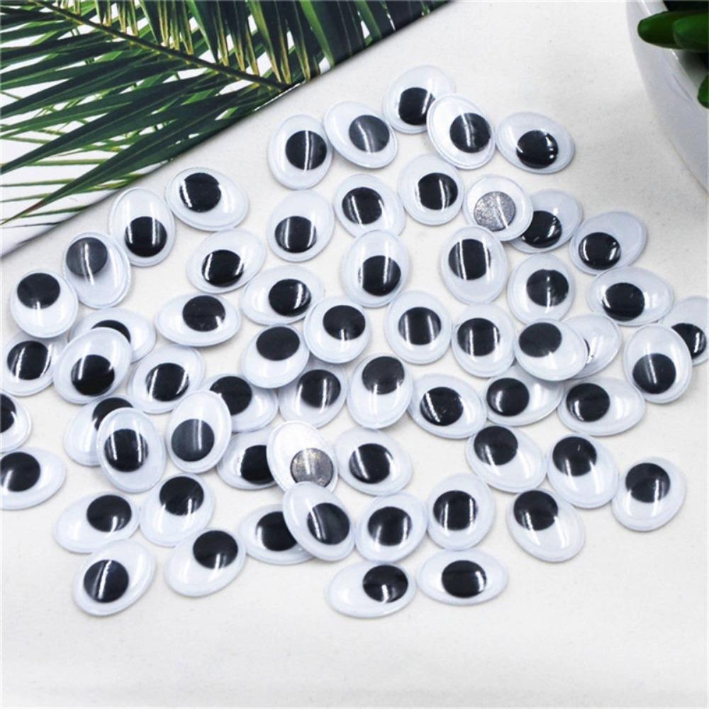 100pcs/bag 3D Wiggling Moving Eyes Plastic Kindergarten Handmade Dolls Eyes