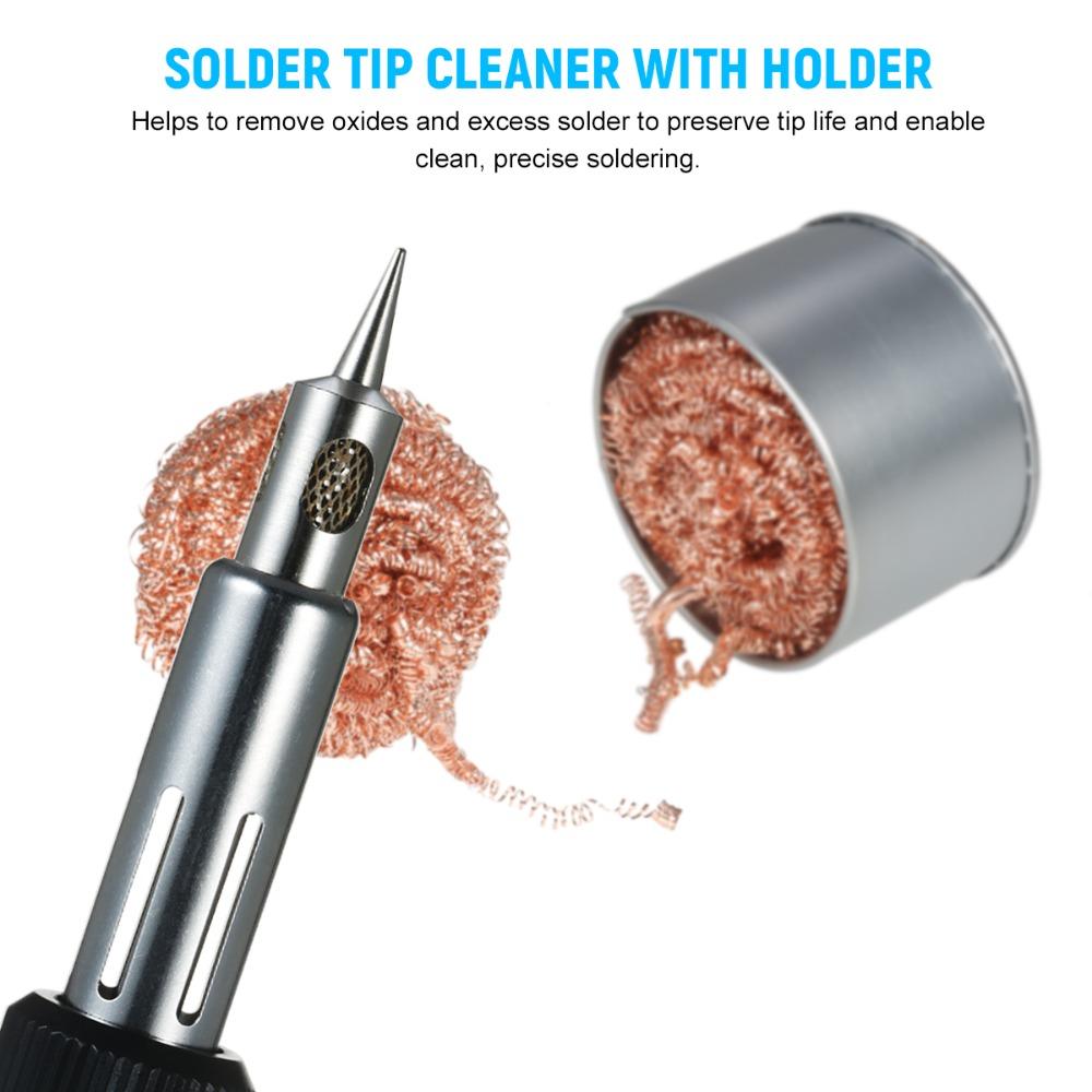 Steel Soldering Iron Tip Cleaner Wire-Type Soldering Iron Sponge For DIY Projects