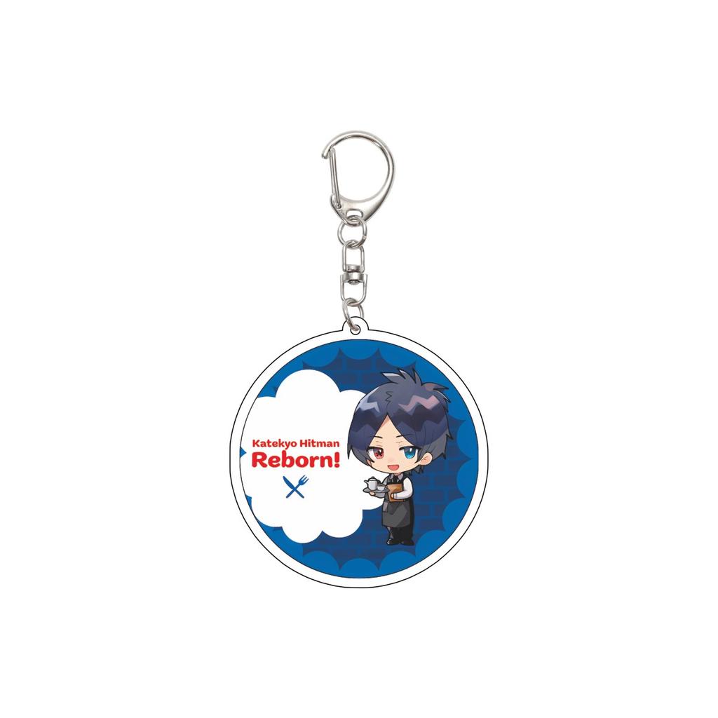 55MM Anime Katekyo Hitman Reborn Schlüsselanhänger Sawada Tsunayoshi/Gokudera Hayato/Lambo Schlüsselanhänger Acryl-Modellplatte Weihnachtsgeschenke