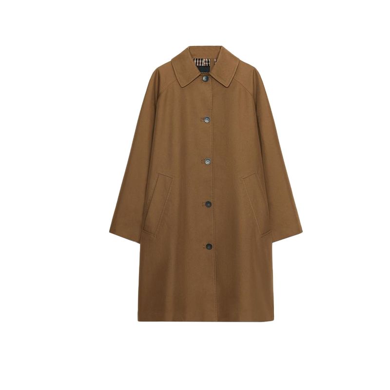 

Autumn New Women s Clothing British Style Cotton Long Sleeves Lapel Button Mid Length Long Length Trench Coat Outwear 3811244 Dark camel L