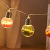 59.06inch 10LED Fairy Lights Battery Powered Colorful Bulb Ball String Lights Smiling Christmas Tree Decoration Lamp