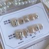 Handmade Wearable Bling Diamond Water Drop Nail Tips with Magic Mirror Powder