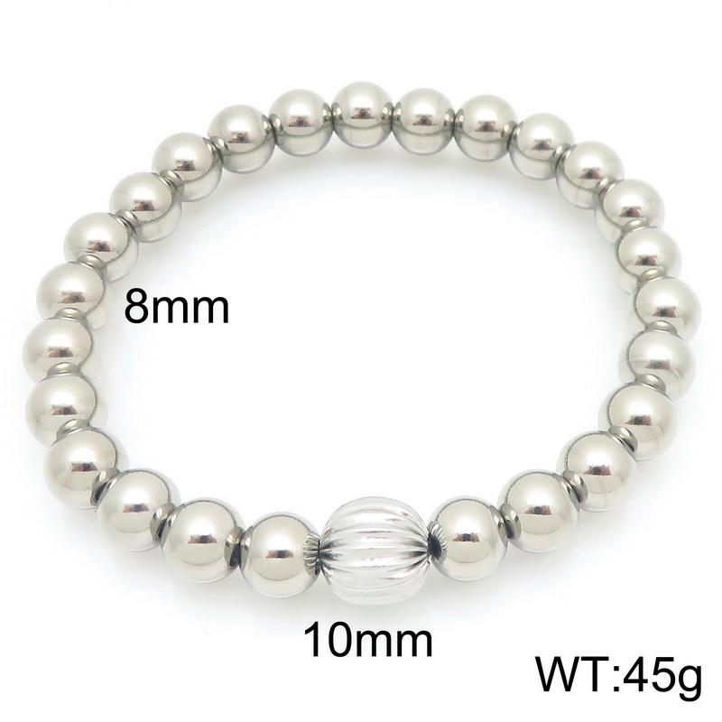 Stainless Steel Beaded Bracelet for Women Men Rhinestone Decor Stretch Fashion Jewelry Party Daily Accessory Gift