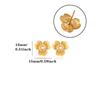 Cross Retro Pearl Temperament Earrings - 18K Gold Plated Stainless Steel with Diamond Inlaid Mother-of-Pearl Heart Bow Design
