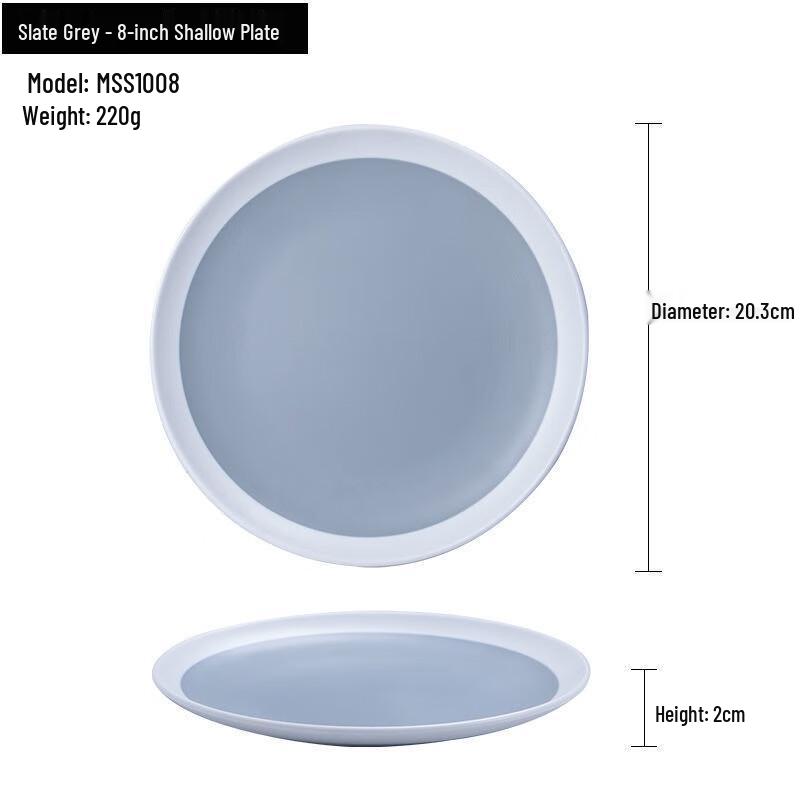 JINMEILI Nordic Style Melamine Dinner Plates, Large