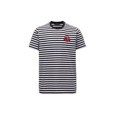 Ss23 Gestreept Logo Ronde Hals Korte Mouw T-shirt Heren Tops I10918C00037899ZFP90