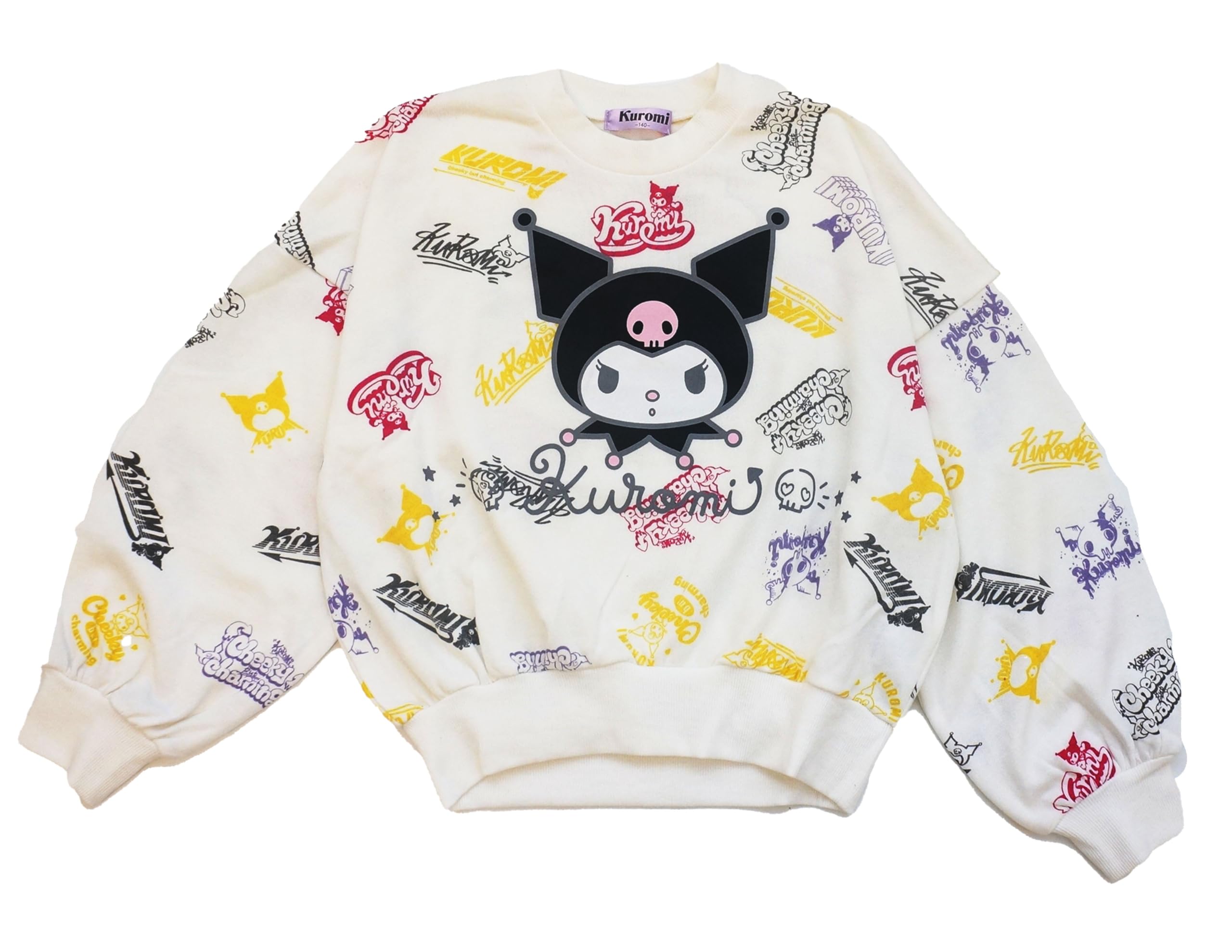 

Толстовка Kuromi All Over Pattern Girls [Sanrio] Off-White