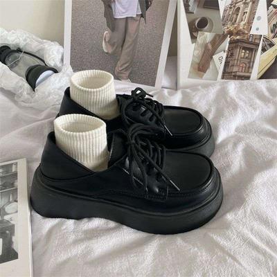 Britischer Stil kleine Lederschuhe Damen Frühling und Herbst 2025 neu Muffin dicke Sohle erhöhend Japanisch jk Mary Jane großer Kopf einzelne Schuhe