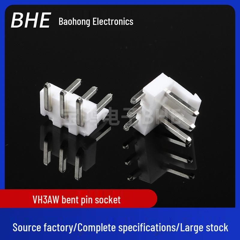 VH3.96 Pin Header Connector, 3.96MM Spacing, Right Angle, White, VH2P-8P