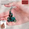 Acrylic Motorcycle Rider Keychain Motorcycle Chain Pendant  Vehicle Interior Decor
