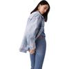 Levis Loose Fit Printed Comfortable Casual Denim Jacket Women jackets Light-Blue 001C4-0001