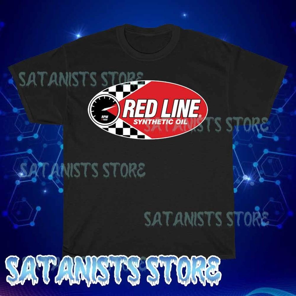 

New Red Line Synthetic Oil Men s Black T-shirt 1 Funny Size S to 5XL XL