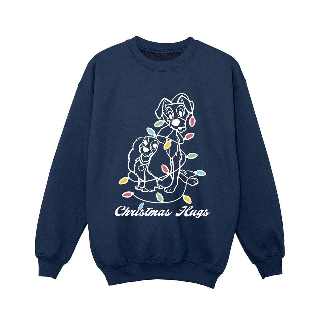 Disney Jungen-Sweatshirt „Lady And The Trump Christmas Hugs“.
