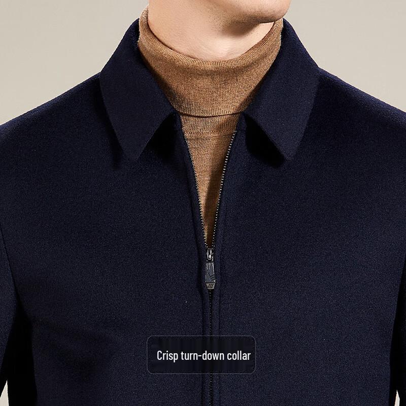 Antonio Men's Detachable Cashmere Lined Wool Blend Overcoat