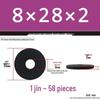 Blackened Thickened Metal Flat Washer Spacer, Round, M3-M42