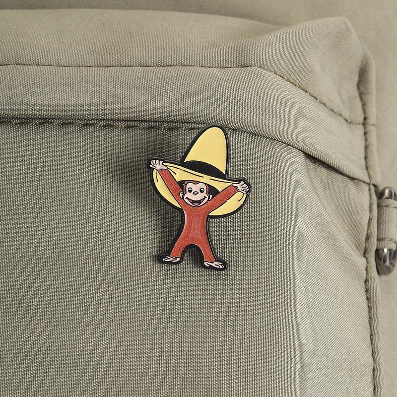 Classical Red Monkey Enamel Pins Set Funny Trendy Animal Brooches Quirky Lapel Badges Cool Humorous Gift For Teens