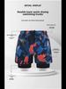 Men's Quick-Dry Double-Layer Loose-Fit Printed Swim Trunks