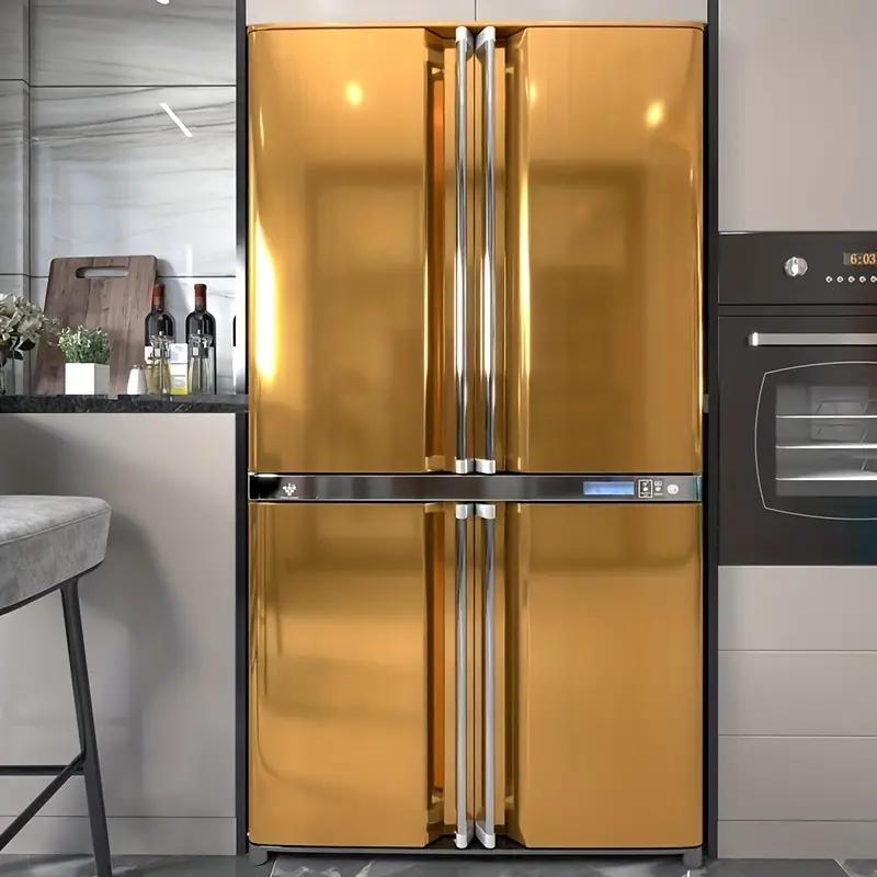 Stainless Steel Brushed Contact Paper, Peel And Stick Wallpaper, Self-Adhesive Removable Wall Decals For Refrigerator, Furniture
