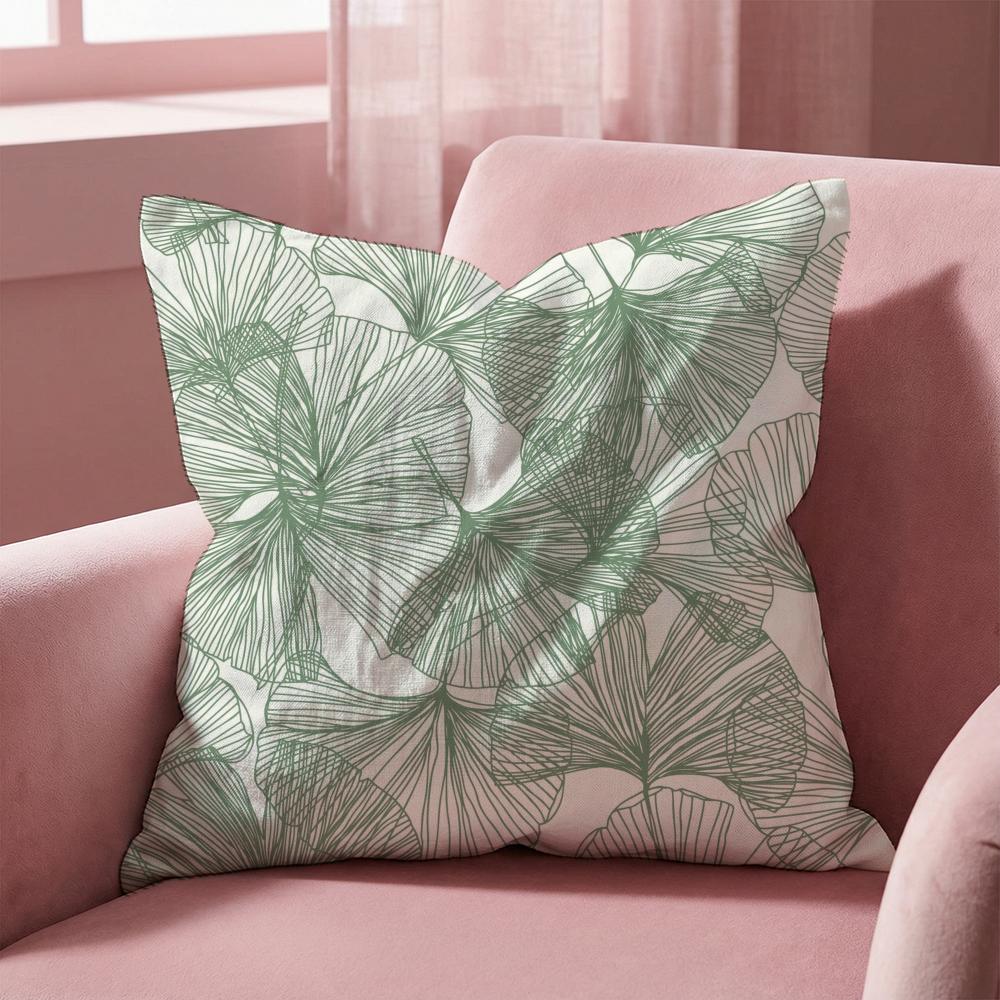 Leaf Cushion Cover MultiScene Pillow Cover for Home Car Reversible Soft Durable for Daily Use