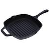 Victoria Cast Iron Grill Pan, Square Shape, Long Handle, Griddle Pan, Pre-seasoned with Linseed Oil