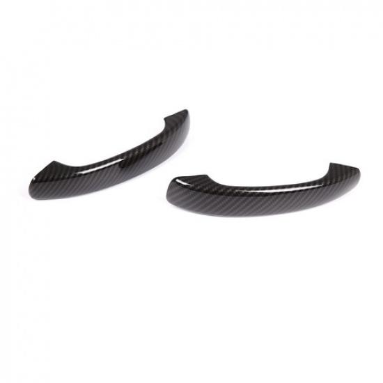 ABS Carbon Door Grab Handle Cover Accessories Trim For Mercedes-Benz Smart 09-15