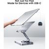 BYEASY iPad Stand, Laptop Docking Station, 8 in 1 iPad USB C Hub, Type-C Tablet Stand with HDMI, 3.5mm Jack, LAN, 100W PD Charging, 2*USB 3.0, SD/TF