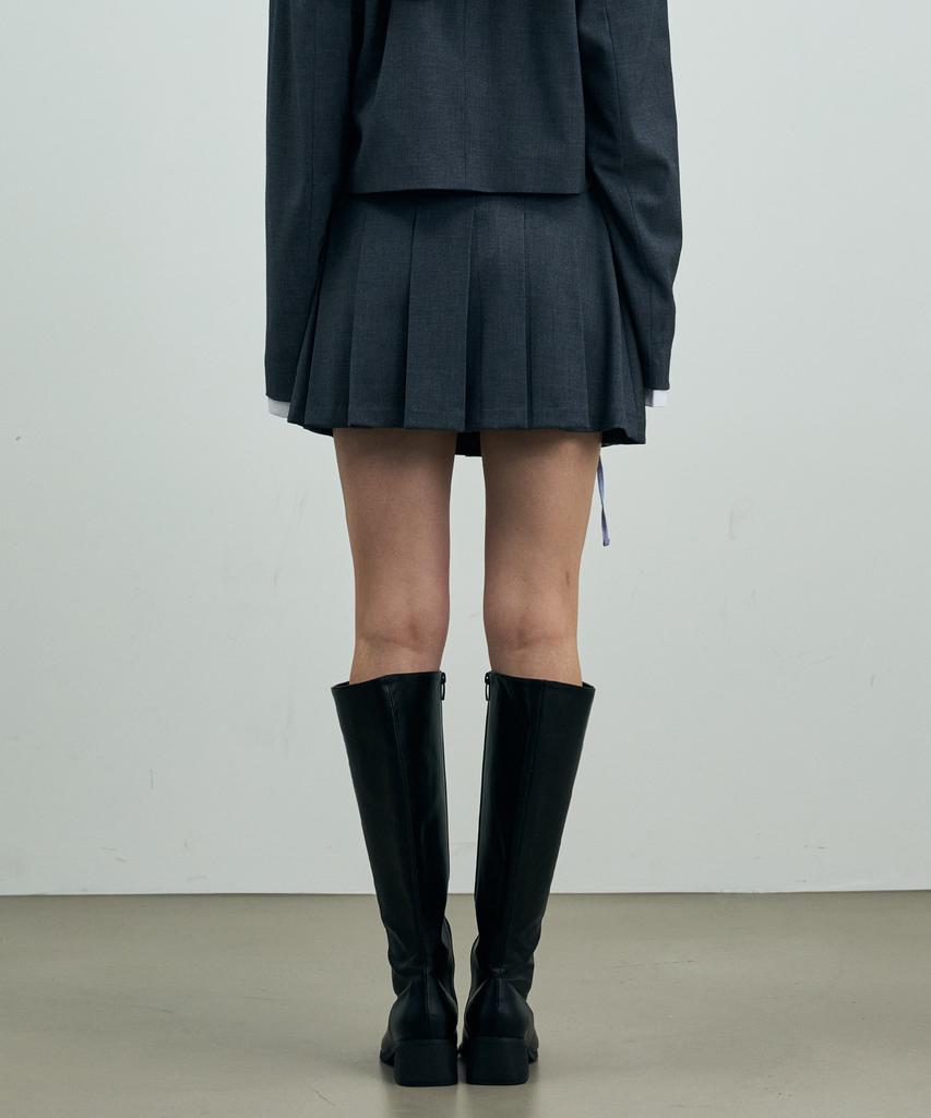 Alikim Mild Pleats Skirt Pants / Charcoal