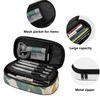 Pencil Case Classic Design 300D Polyester Zip Around Closure with Main Compartment Mesh Pocket and Pen Slots for Everyday Study