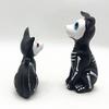 Day of The Dead Dog and Cat Figurine Halloween Statue Sugar Skulls Animal Statue Resin Crafts Home Desk Decorations