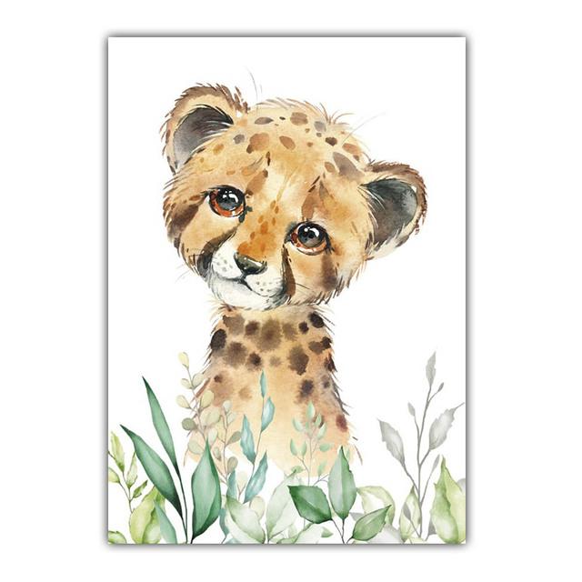 Graffiti Art Animal Canvas Painting Funny Pony Elephant Tiger Wall Art Poster Living Room Bedroom Home Decoration Mural No Frame