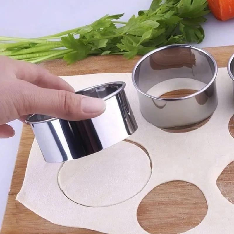 5 szt./zestaw okrągłych foremek do ciastek ze stali nierdzewnej, foremki do ciastek z gładkimi krawędziami, foremki do pączków, narzędzia do pieczenia w kuchni