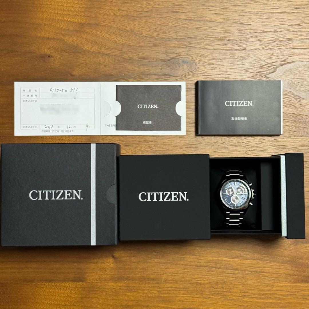 [Рабочий товар] Citizen Eco Drive Радио-Солнечный AT3050-51L Хорошее Состояние