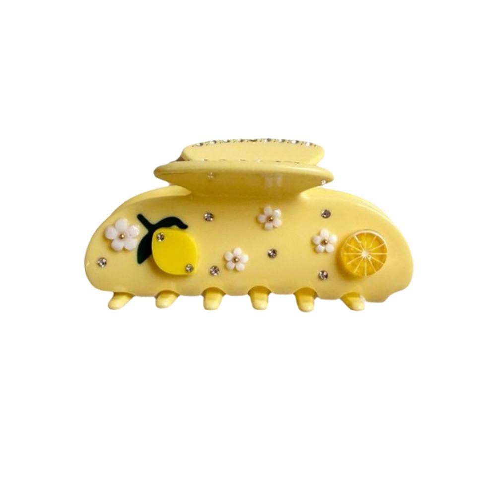 Rhinestone Decor Hair Barrettes Floral Decor Hair Jaw Clips Sweet Style Shark Hair Clips For Women