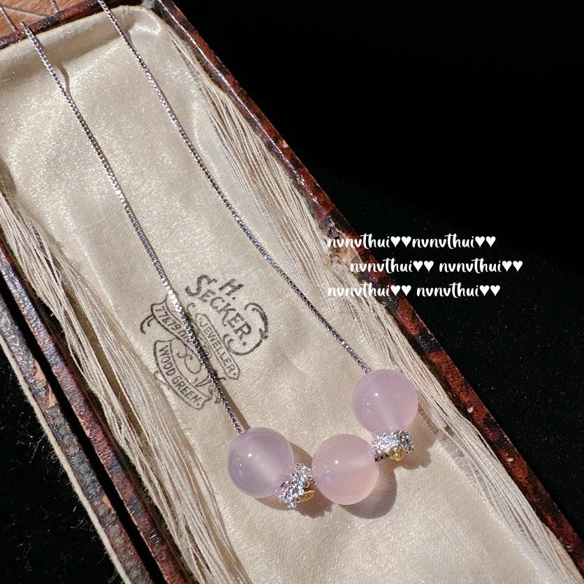Emperor Pink Purple Chalcedony Water Drop Necklace, Watery And Watery, Plated With 18K Gold Egg-Shaped Pink Chalcedony Zircon Neck Chain.