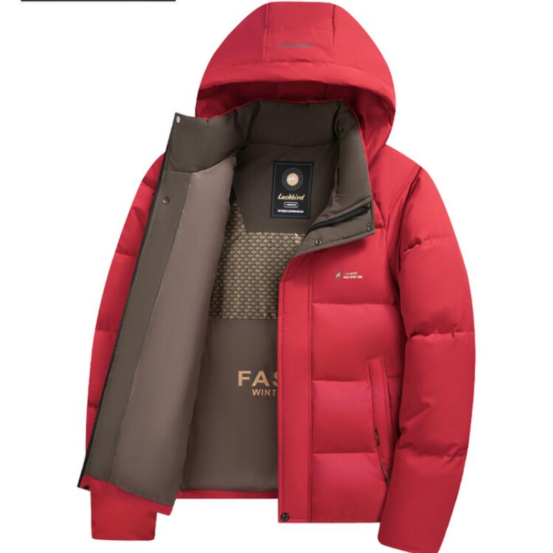 Winter Men's Casual Loose Cotton Jacket, Fleece Lined Padded Warm Keeping Lining, Fashionable Hooded Cotton Jacket