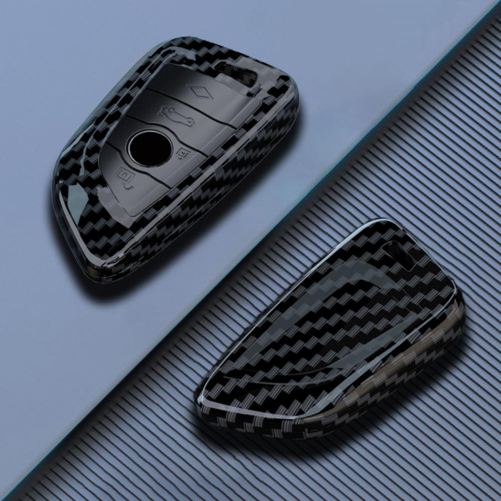 Abs Carbon Fiber Car Key Case Cover For Bmw 1 2 3 4 5 6 7 Series X1 X3 X4 X5 X6 X7 F10 F20 F30 G20 G30 G01 F15 F16 G02 G05 F34