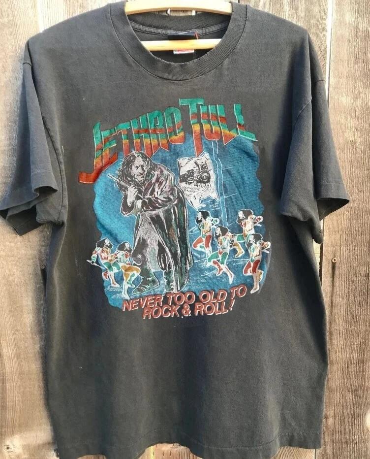 Jethro Tull Shirt, Jethro Tull In Concert Tour Charcoal Unisex T-shirt S-5XL Unisex T-Shirt M