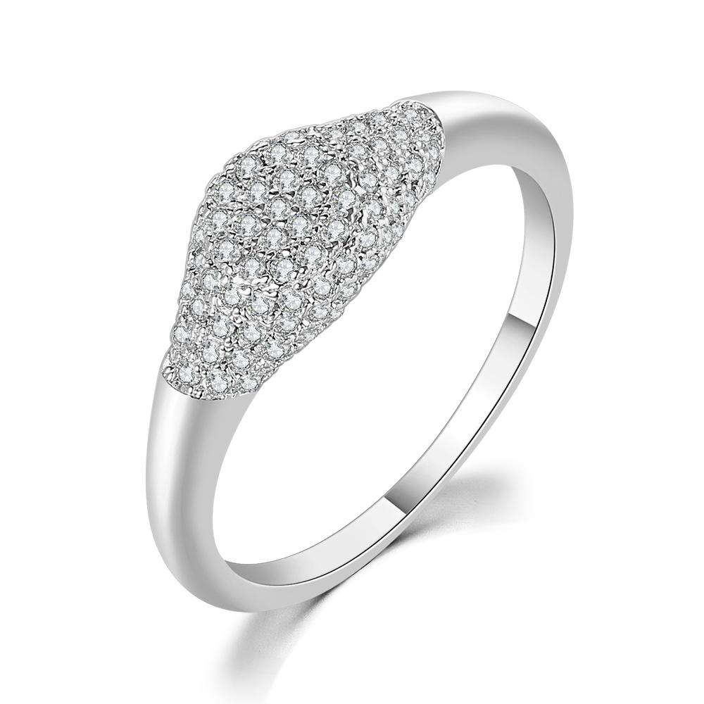 Gold Stacking Rings for Women Hollow Micro-inlaid Zircon Crystal Punk Korean Jewelry R733