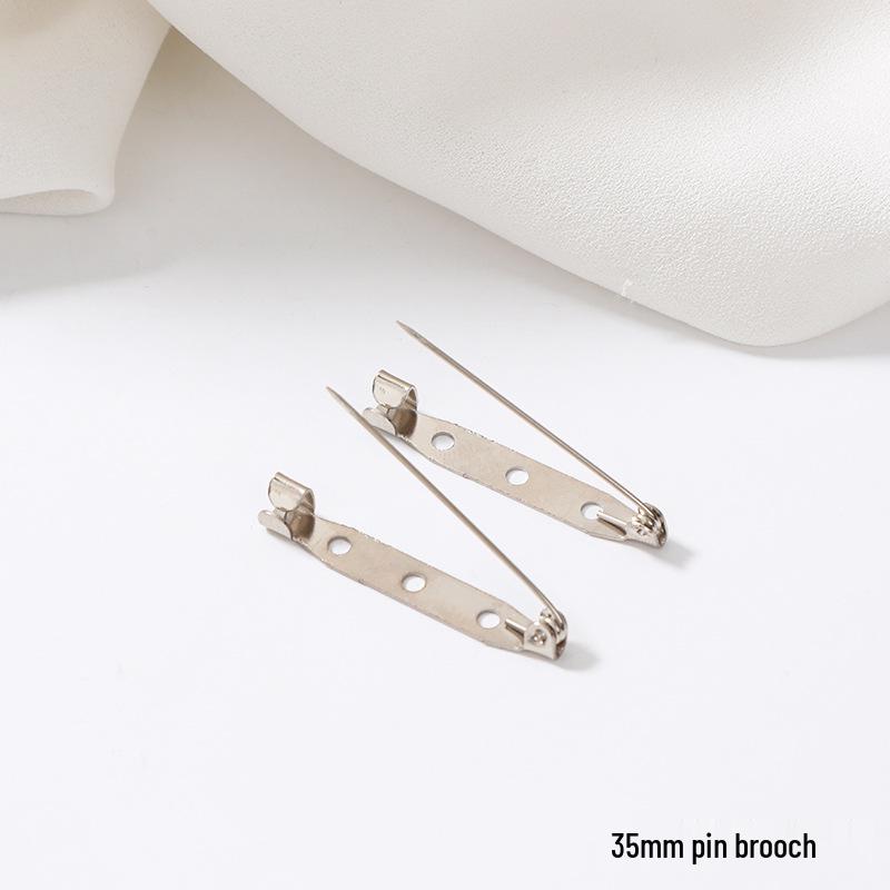 Safety Pin Brooch Base with Locking Head for Handmade DIY Corsage & Sweater Button Accessories