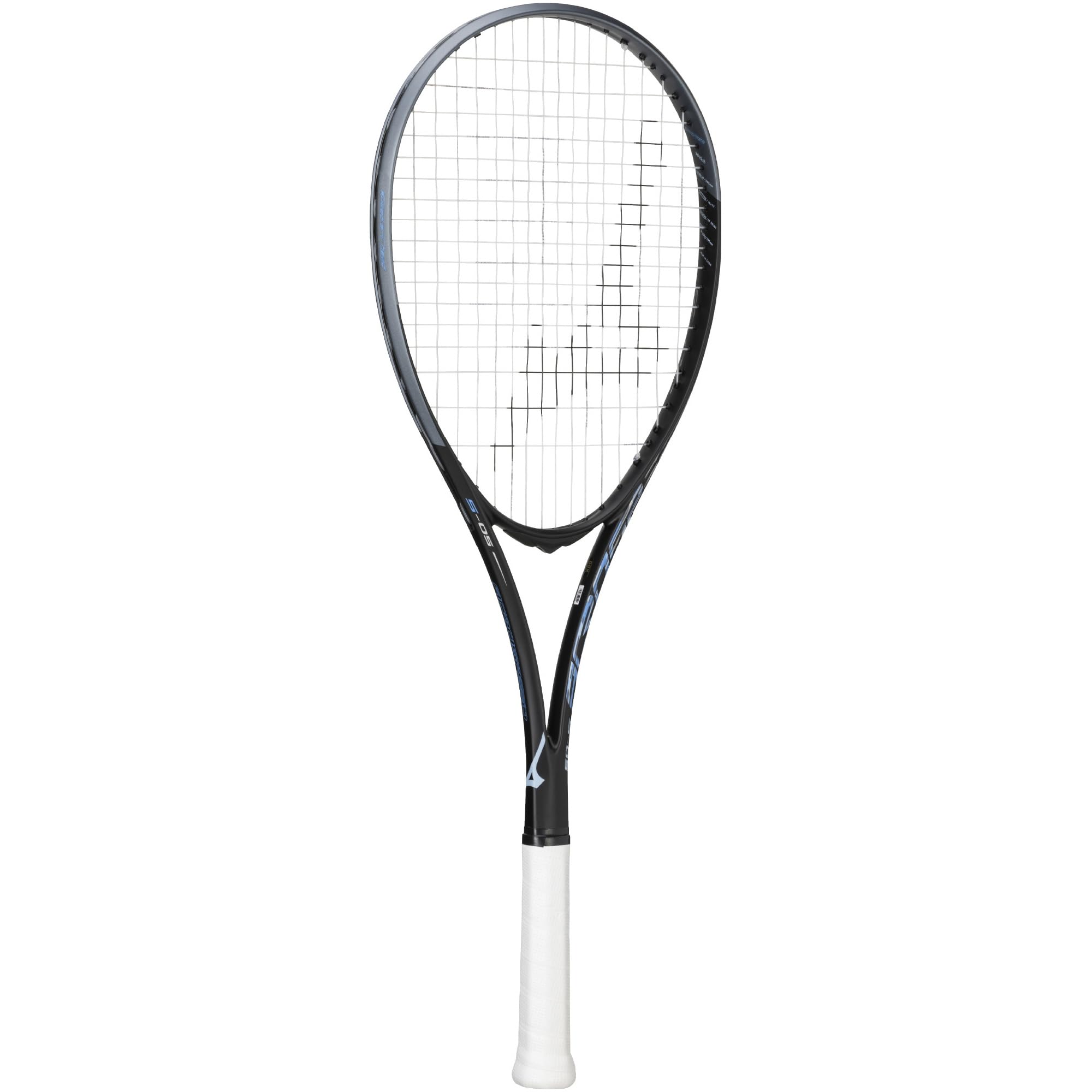 

MIZUNO AcroSpeed Tennis Racket for Soft Unisex 63JTN5A60 S-05 Tennis, (Frame Only), Black/Sky Blue,