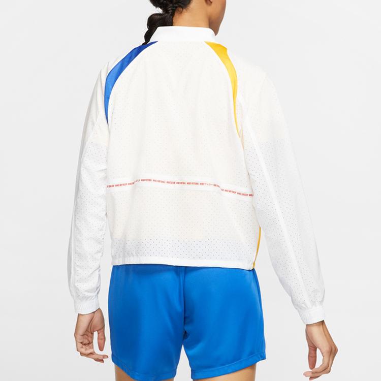 Nike Jackets Women's White/White/University Gold/University Red Stand Collar Moderate Other CK2701-100