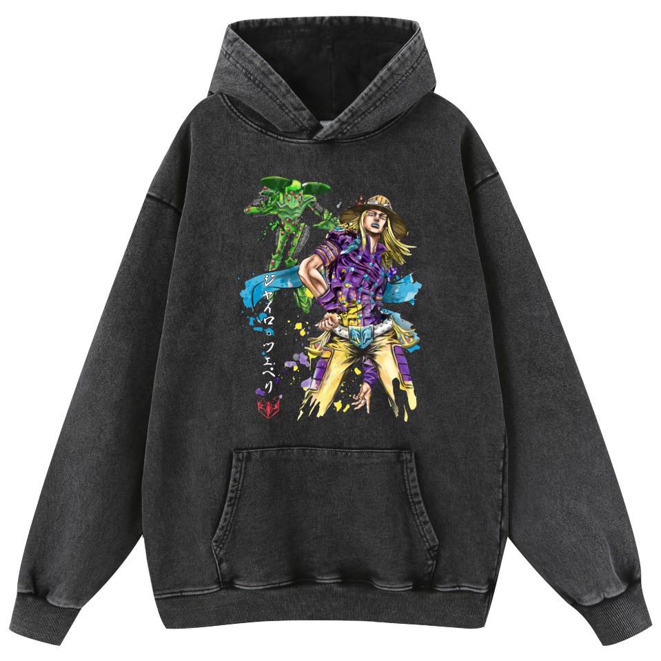 Retro Used Reine Baumwolle JOJO's Bizarre Adventure Hoodie Unisex