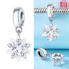Charms 925 Silver Blue Zircon Moon Moon Luminous Star Beads Pendant Fit Bracelet Woman DIY Jewelry Fine Gifts Making