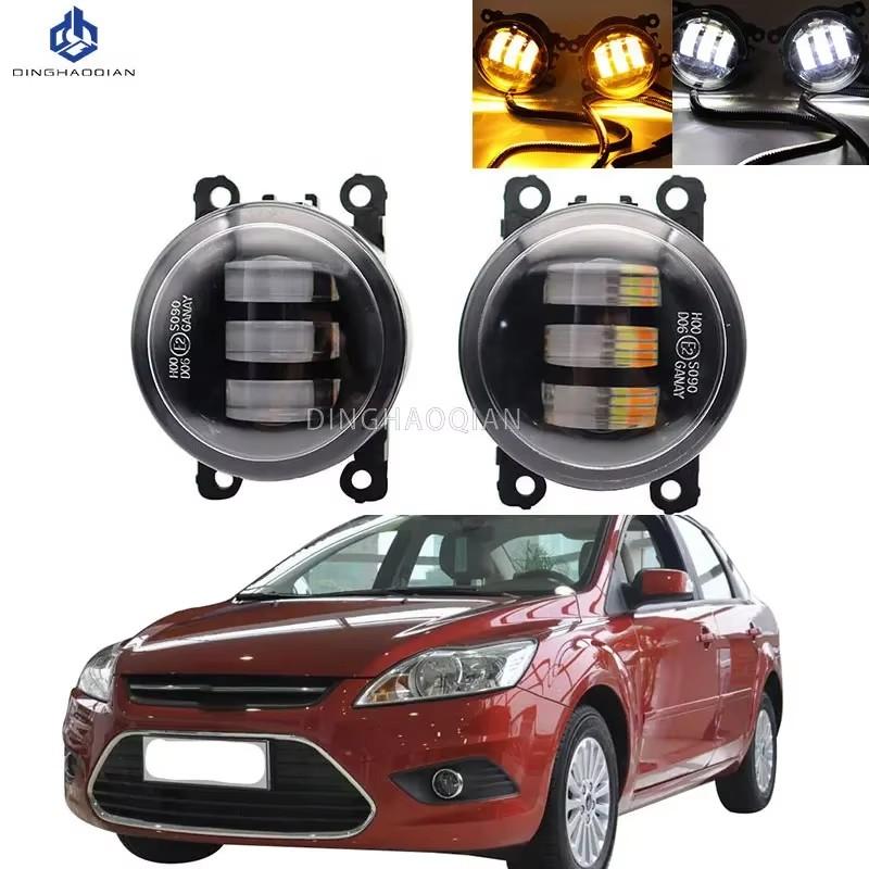 2x Fog Light Assembly for Ford Focus 2009 2010 2011 2012 Car H11 Front Bumper LED Fog Lamp White Yellow 12V