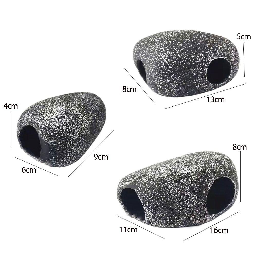 Eco-friendly Cichlid Stone Cave Ceramic Fish Rock House Fish Eluding House Shrimp Shelter
