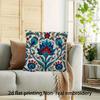 Double Sided Boho Turkish Floral Pillow Cover 2D Ethnic Floral Print Soft Throw Pillow Case For Home Decor Gift